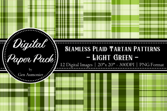 Download Light Green Plaid Seamless Pattern Set - Seamless Collection