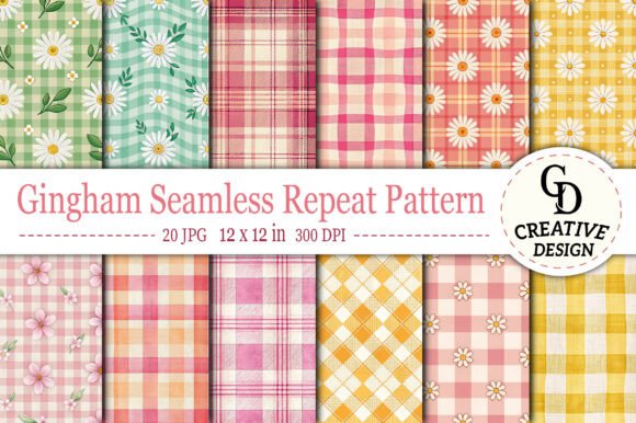 Download Gingham Seamless Repeat Pattern - Seamless Collection