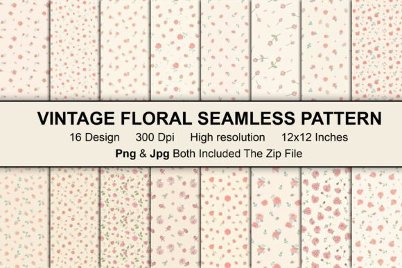 Download Vintage Floral Seamless Pattern Bundle - Seamless Collection