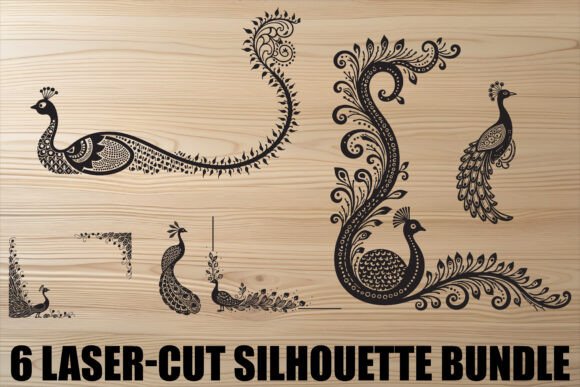 Download Peacock Laser-Cut Silhouette Bundle - Silhouette bundle Collection