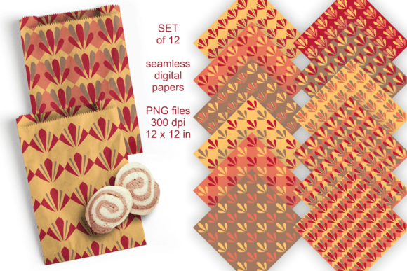 Download Autumn Colors Seamless Papers Set of 12 - Seamless Collection