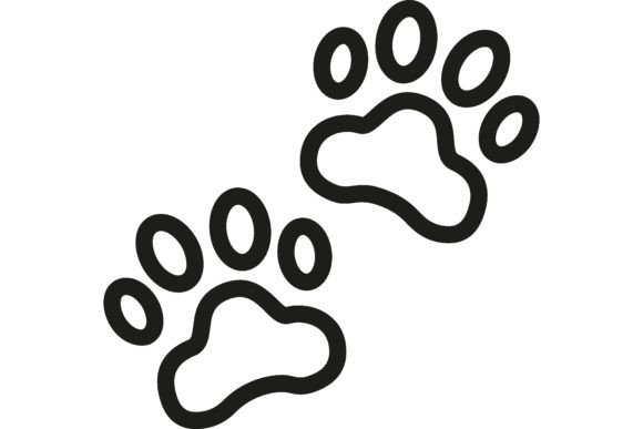 Download Icon of Paw Prints. Pet, Dog, Mammal, an - Mammal Collection