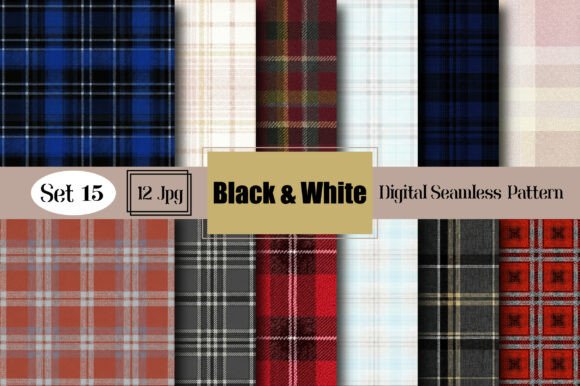 Download Black &amp; White Seamless Plaid Pattern - Seamless Collection