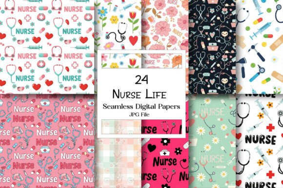 Download Nurse Life Seamless Repeat Pattern - Seamless Collection