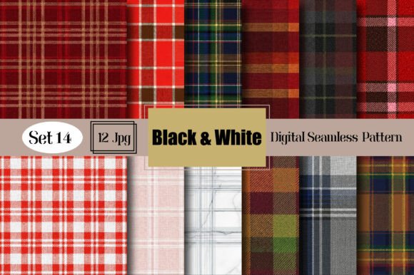 Download Black &amp; White Seamless Plaid Pattern - Seamless Collection