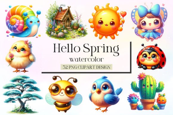 Download Hello Spring Sublimation Clipart Bundle - Spring sublimation Collection