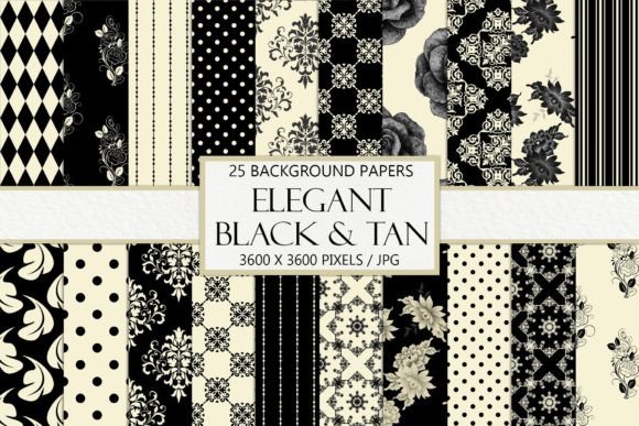 Download Seamless Black and Tan Scrapbook Paper - Seamless Collection