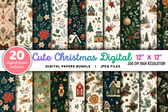 Download Cute Christmas Digital Pattern Bundle - Digital pattern Collection