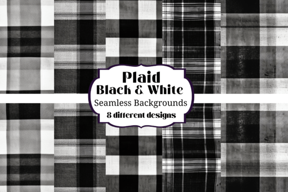 Download Black &amp; White Plaid Seamless Backgrounds - Seamless Collection