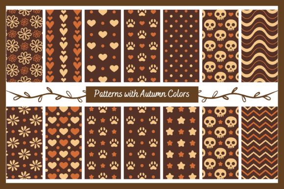 Download Seamless Digital Papers with Fall Colors - Seamless Collection