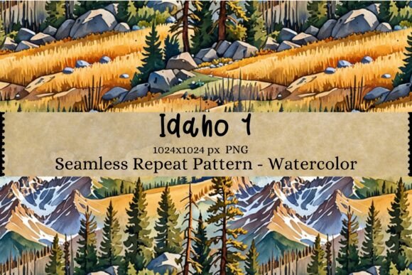 Download Idaho Seamless Repeat Pattern Watercolor - Seamless Collection