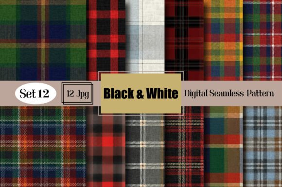 Download Black &amp; White Seamless Plaid Pattern - Seamless Collection