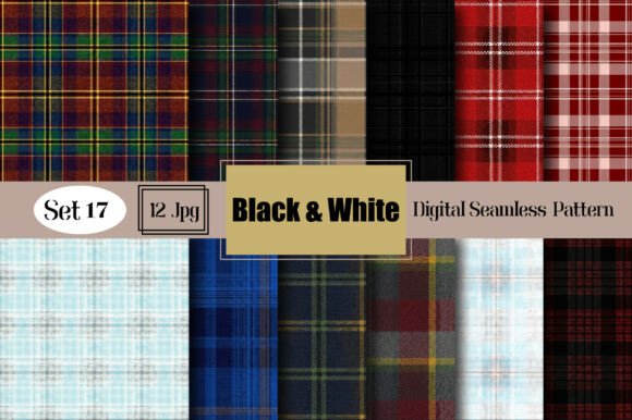 Download Black &amp; White Seamless Plaid Pattern - Seamless Collection