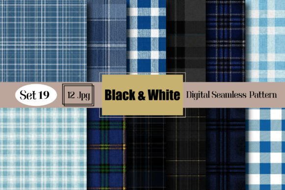 Download Black &amp; White Seamless Plaid Pattern - Seamless Collection