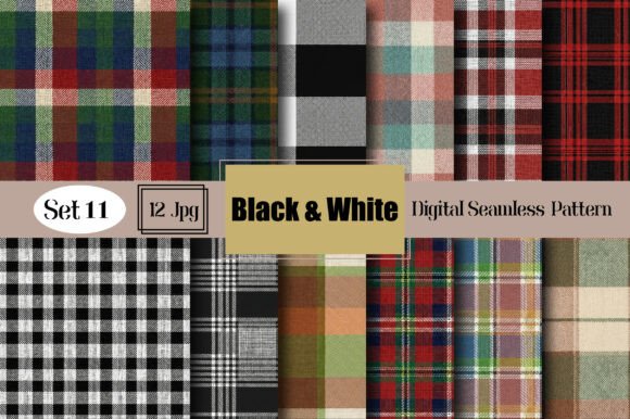 Download Black &amp; White Seamless Plaid Pattern - Seamless Collection