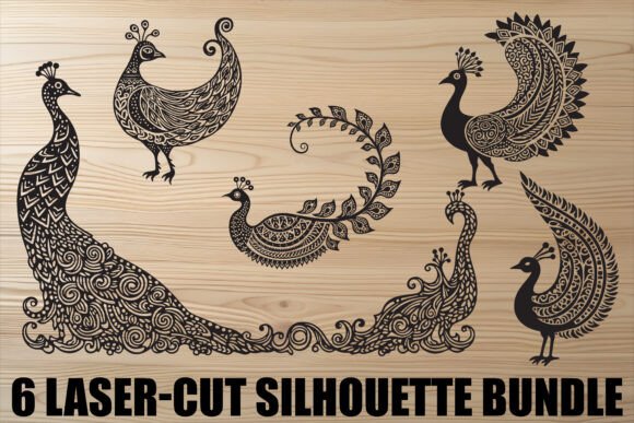Download Peacock Laser-Cut Silhouette Bundle - Silhouette bundle Collection