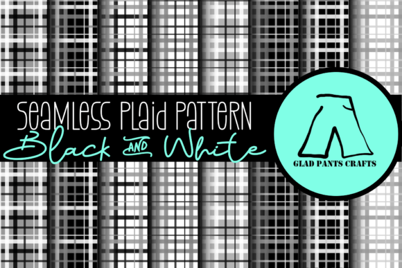 Download Seamless Pattern: Black &amp; White Plaid - Seamless Collection