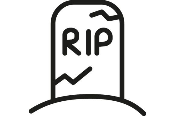 Download RIP Inscription on Tombstone Line Icon. - Premium Resources
